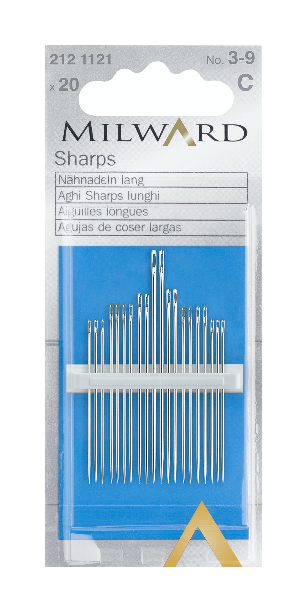 Sharps Hand Sewing Needles, Nos.3-9