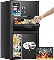 HOMESAFE 5.6 Cu Ft Depository Drop Safe for Business - Anti-Theft Heavy Duty Safe with Quick Drop Slot, Digital Keypad & Spare Keys