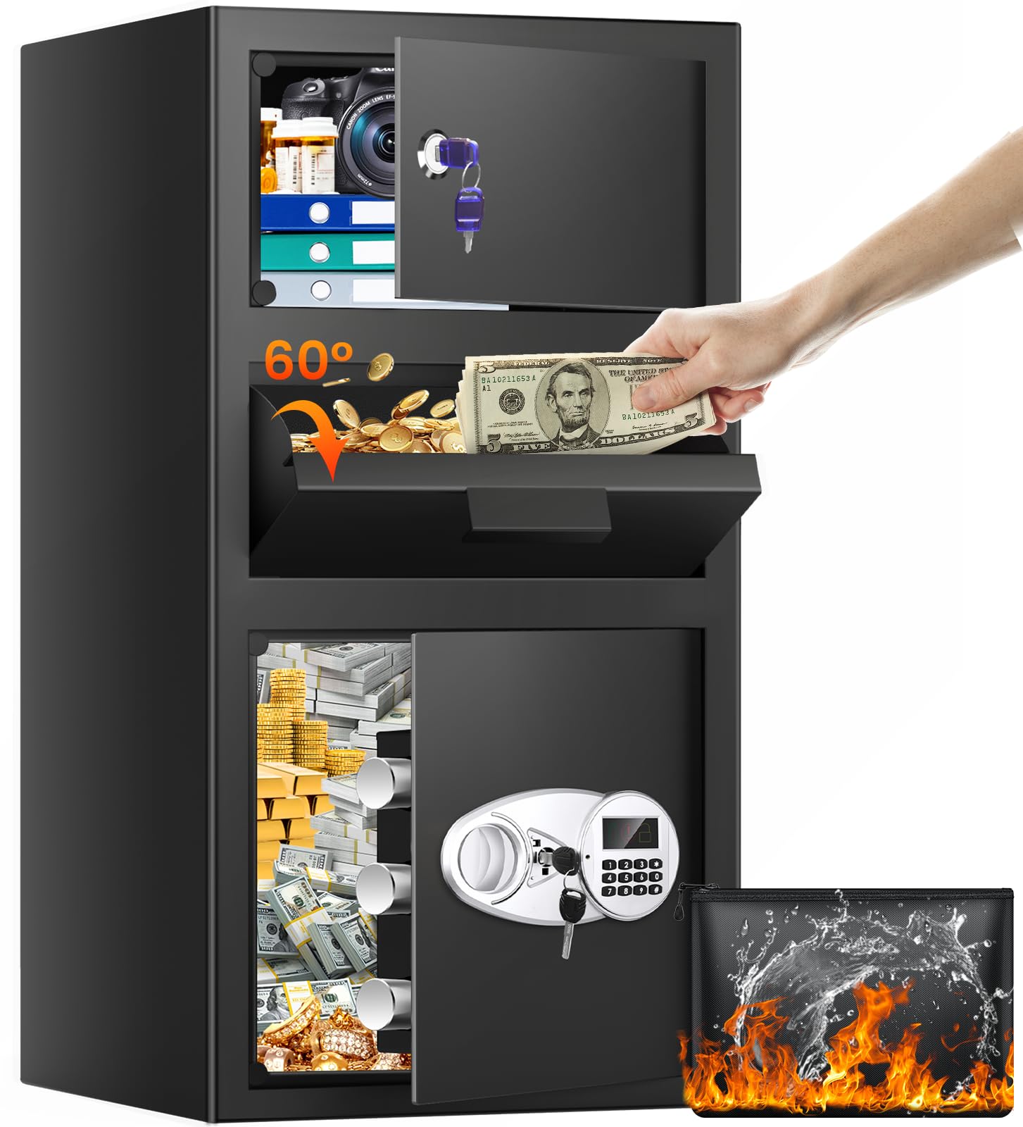 Thmosz 5.6 Cuft Depository Drop Safe
