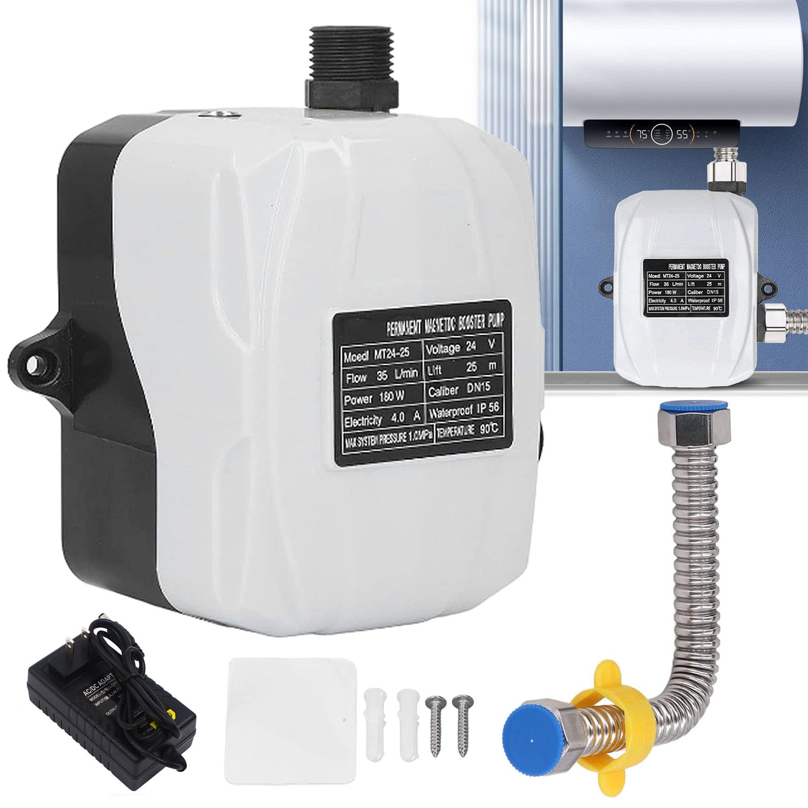 Pompa Booster Pressione Acqua 24V 180W - Pompa Solare Automatica Pompa Booster Pressione Acqua 24V 180W - Pompa Solare Automatica