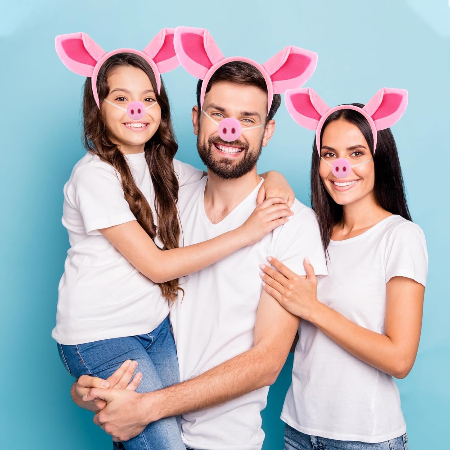 Halloween Pink Pig Costume Set with Tutu Skirt Pink Ears Headband Bow Tie Tail Nose for Party Fancy Dress Up - Image 8