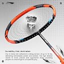 Li-Ning Carbon Fibre G-Force 8900 Extra Strong Strung Badminton Racket with Full Cover | 3U | Maximum Tension ? 35 Lbs (Black/Bright Orange) gallery image