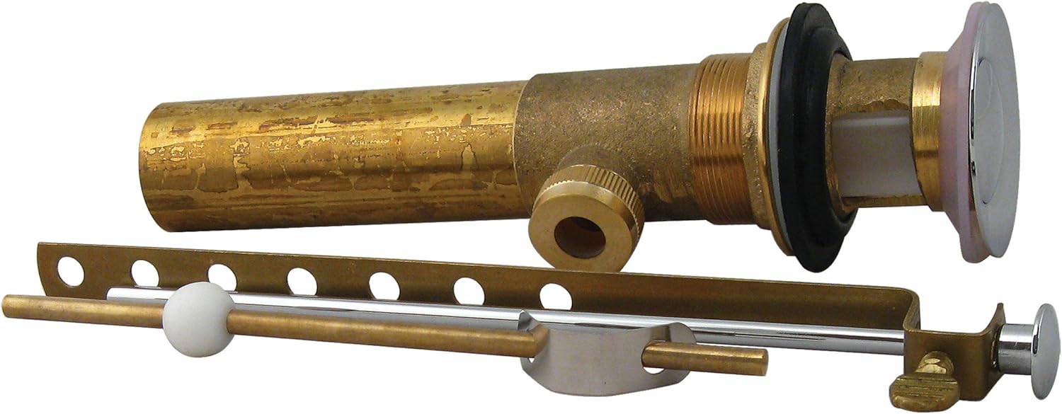 Polished Chrome Pop-Up Bathroom Sink Drain w/Overflow