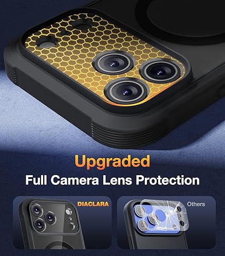 Miniatura 922 de Diaclara - Funda diseñada para iPhone 14 Pro Max, resistente, de cuerpo completo, con protector de pantalla sensible al tacto y antiarañazos + Blanco