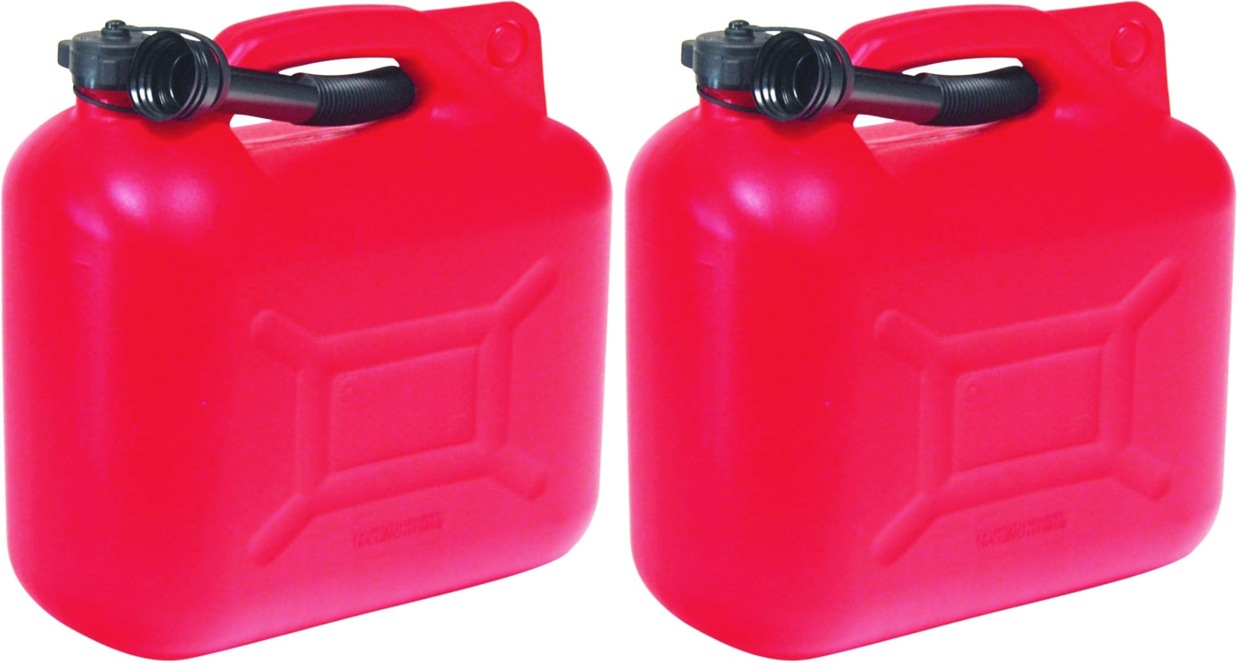 Jerrican Plastique avec bec verseur Greenstar 10193 bidon 20 L rouge noir x2