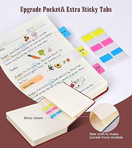 Miniatura 5 de Cuaderno rayado, diario B5 de 365 páginas para escribir cuaderno con rayas universitarias, diario de cuero de tapa dura para mujeres y hombres,