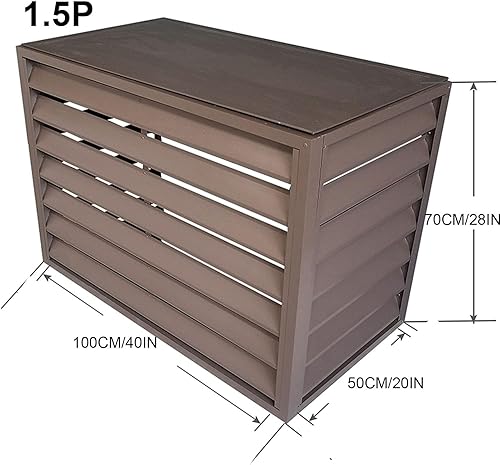 Miniatura 2 de Cubierta de aluminio para aire acondicionado y bomba de calor, mini cubierta de aire acondicionado dividida para unidades exteriores, soporte para