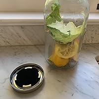 Vista 2 de Jarware Tapa de tarro de masón, tapa de compost de acero inoxidable para tarros Mason de boca ancha, con 4 filtros de carbón