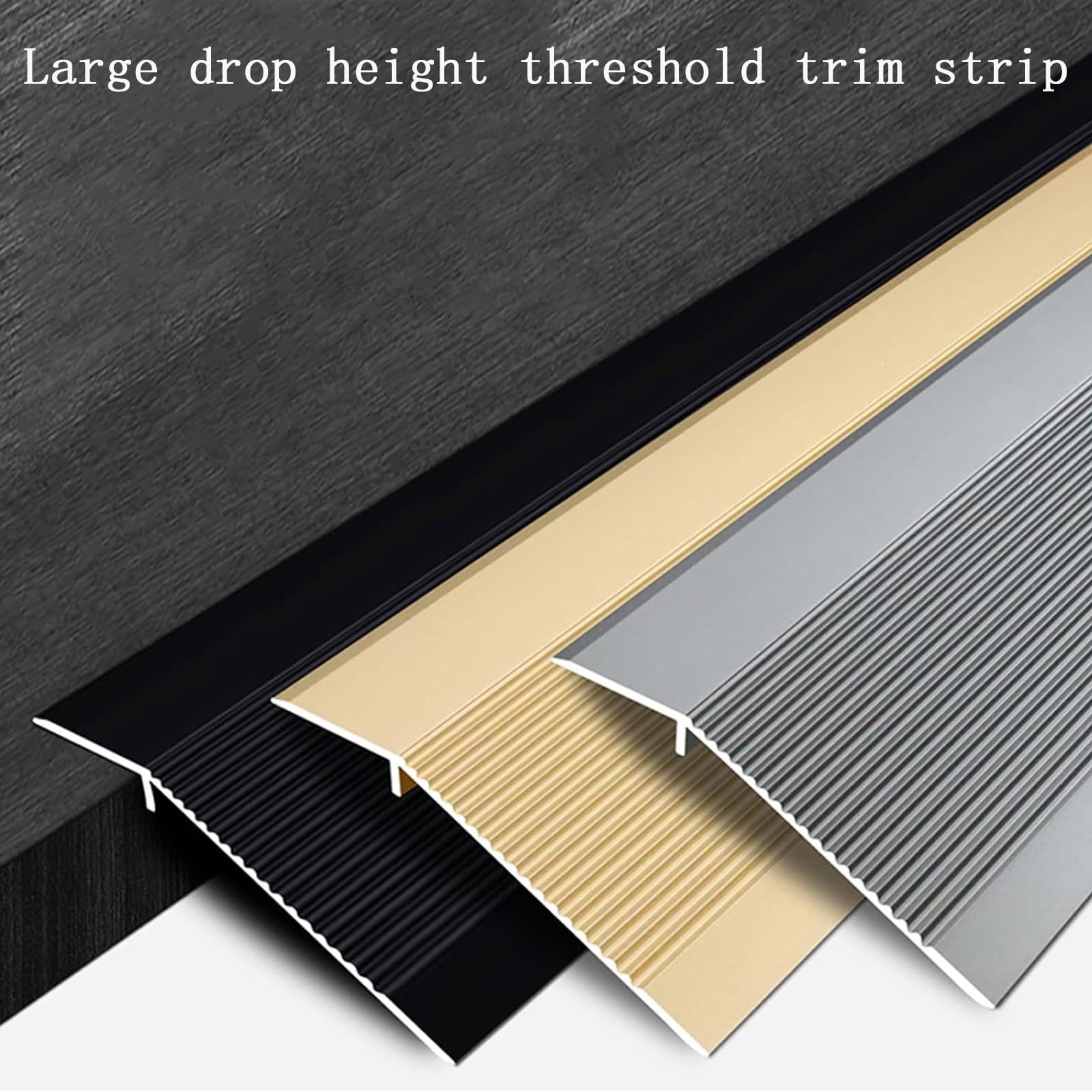 Perfil De Transición De Aluminio, Suelo Tira De Transición De Piso Aluminio, Perfil De Transición Tapajuntas Suelo, para Transiciones De Umbral con Una Altura De 10-35 Mm(Grey,900cm(90x10))