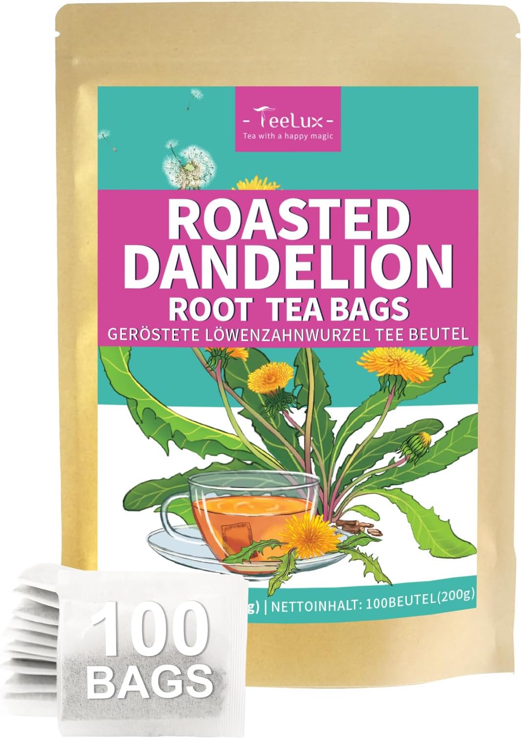 Roasted dandelion tea