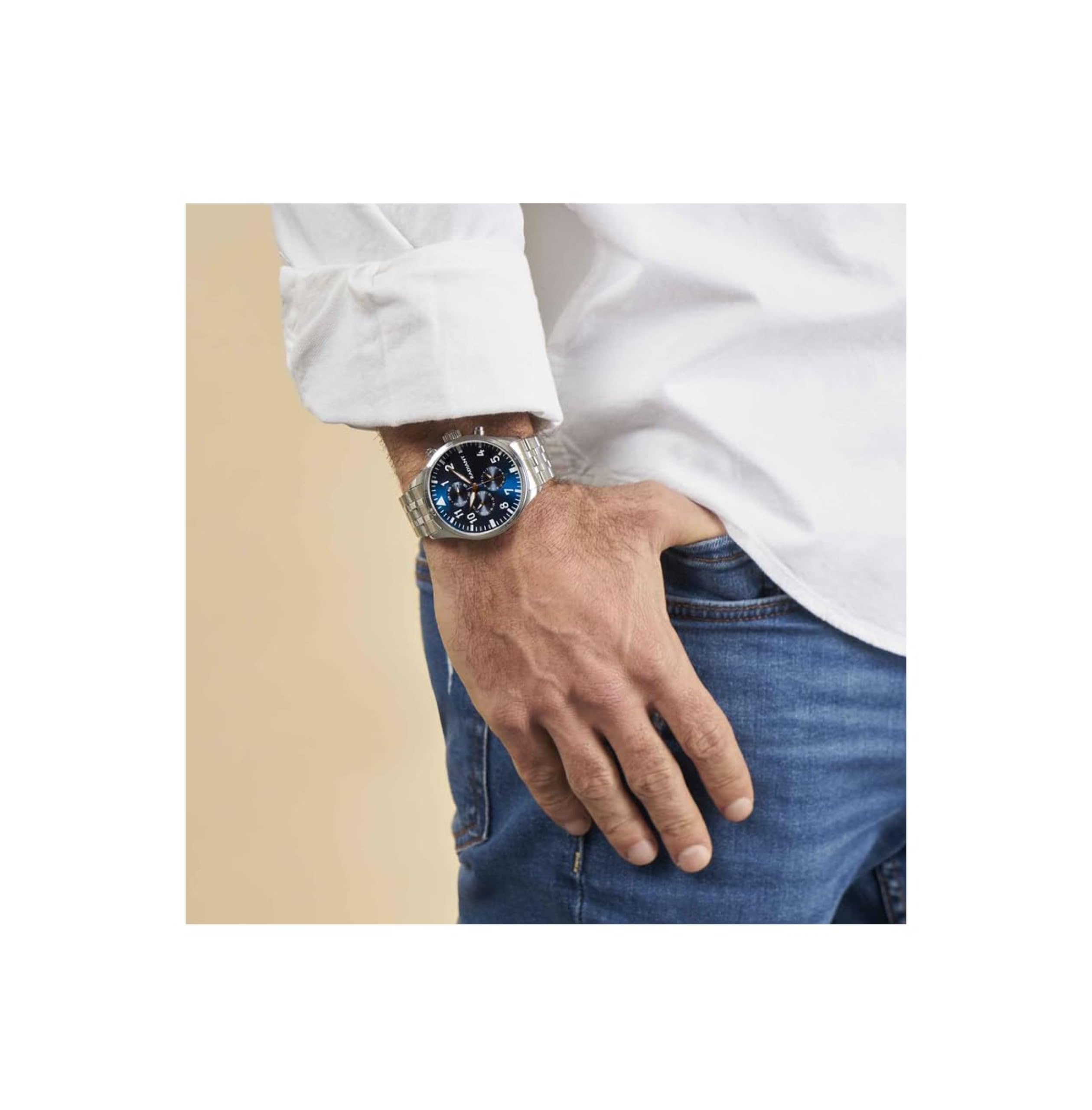 Radiant - Colección Caiman - Reloj analógico de Cuarzo. Reloj de Pulsera para Hombre. Tamaño 43mm. 5ATM.