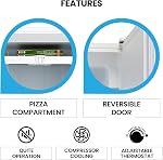 Koolatron Upright Deep freezer - 4 fixed grid shelves, Garage Ready, Meat Storage, Manual Defrost, Space Saving, For Home, Apartment, Basement, Dorm, Room, 7.0 Cubic Feet Capacity White
