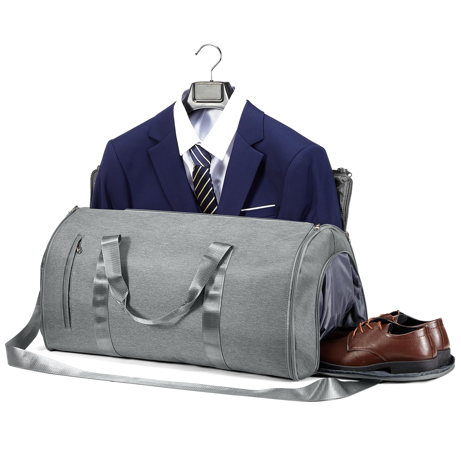 Borse per indumenti da viaggio, borsa per indumenti convertibile con tracolla, borsone professionale da portare a mano per uomini e donne, borse da viaggio pieghevoli 2 in 1, da appendere