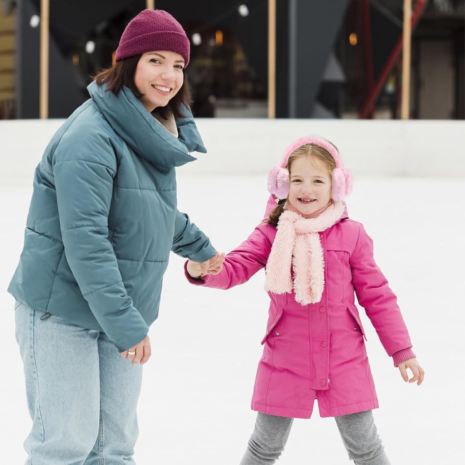 Girls Ear Muffs Cute Cat Earmuffs Winter Plush Ear Warmer Outdoor Ear Covers for Kids - Image 6