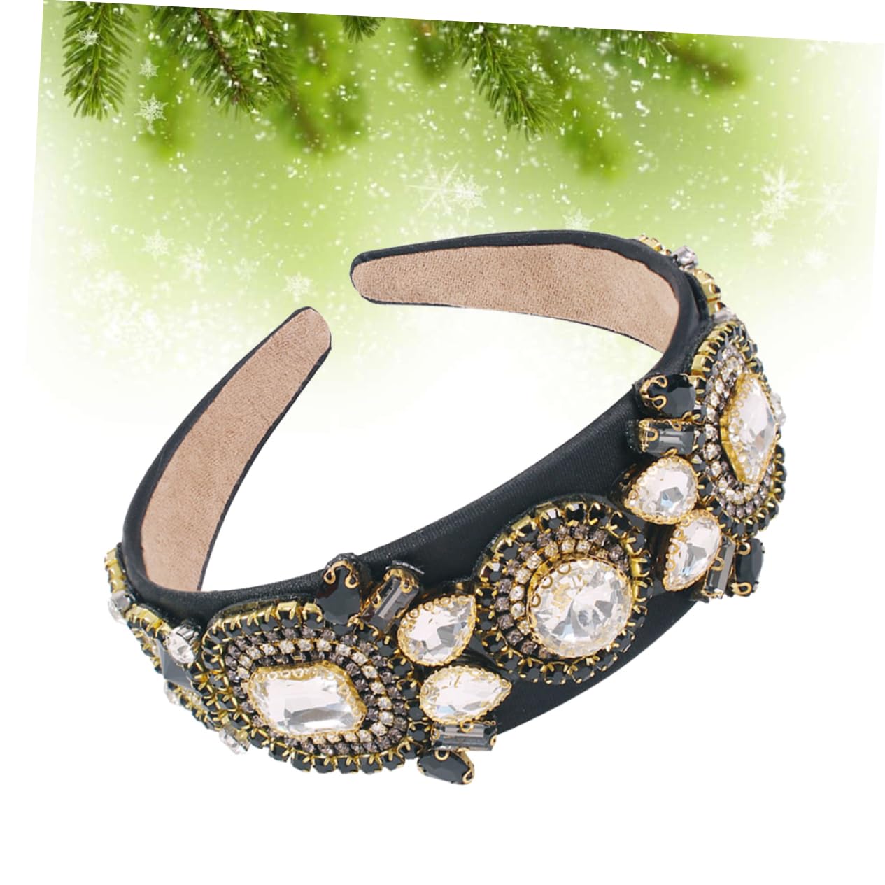 3 Piezas Diadema De Diamantes De Imitación De La Boda Diadema Elástica Con Diamantes De Imitación Banda De Pelo Nupcial Diadema Ancha Novia Moda Para El Cabello