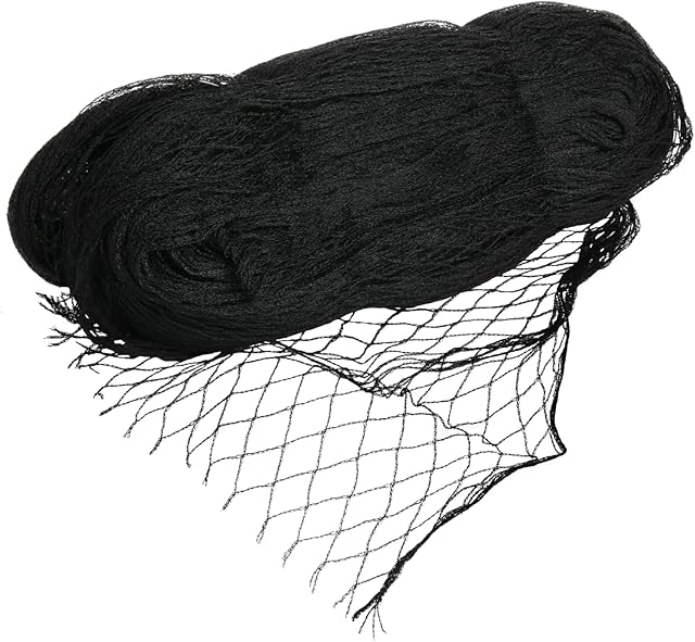 Viirkuja 4 x 10 m Fine Mesh Pond Net (18 x 18 mm) Koi Protection | Colour Black | Bird Protection Net, Leaf Net, Bird Repellent Net, Pond Cover Net, Bird Protection Net.