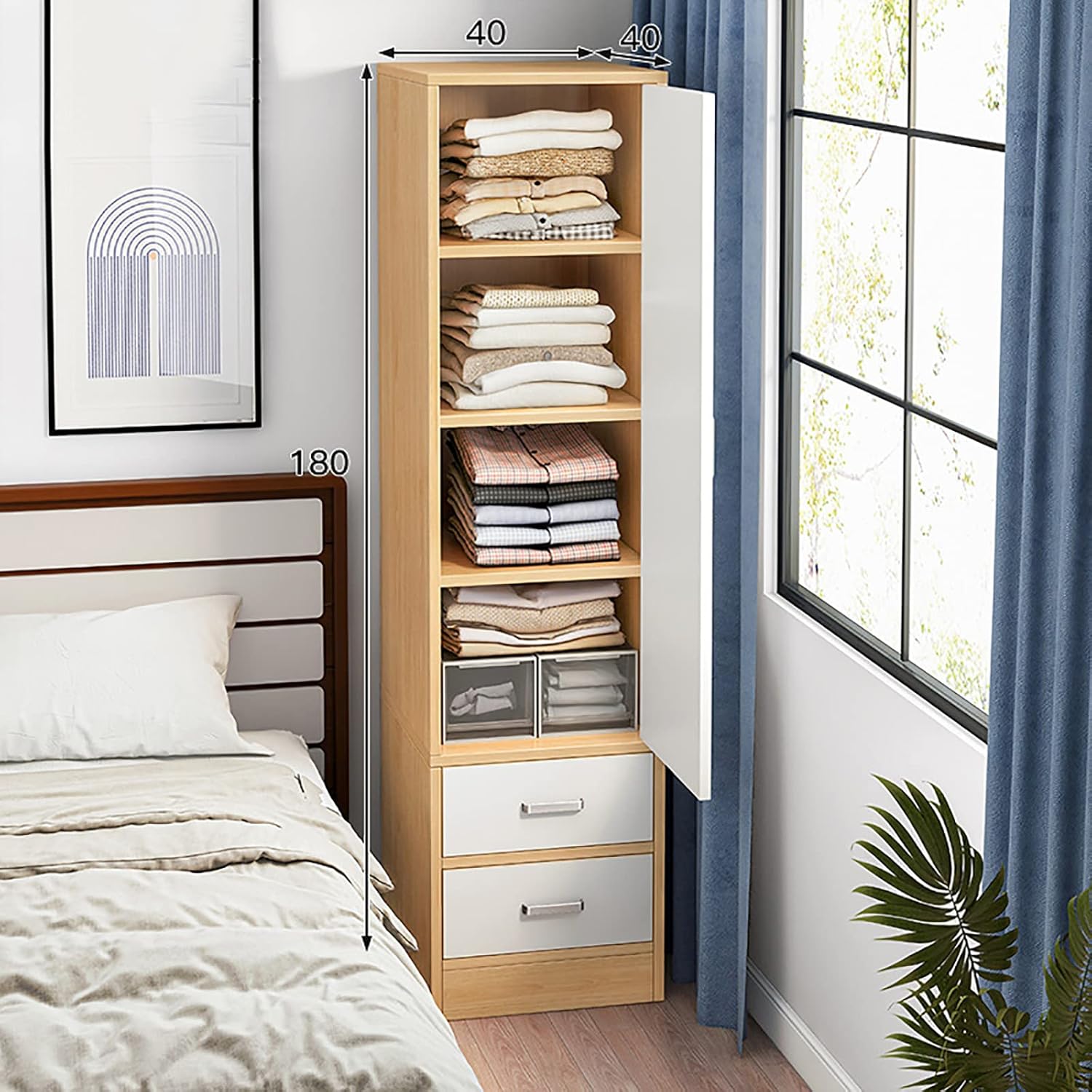 ZALORD Wardrobe,Wardrobe Closet,Freestanding Wardrobe