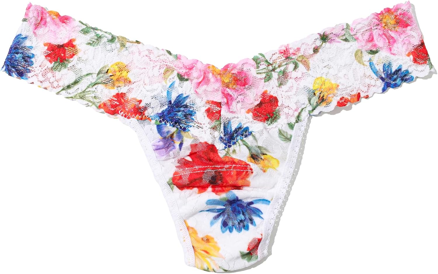 hanky panky Signature Lace Printed Low Rise Thong (PR4911P),Meadow Mix - Meadow Mix,One Size