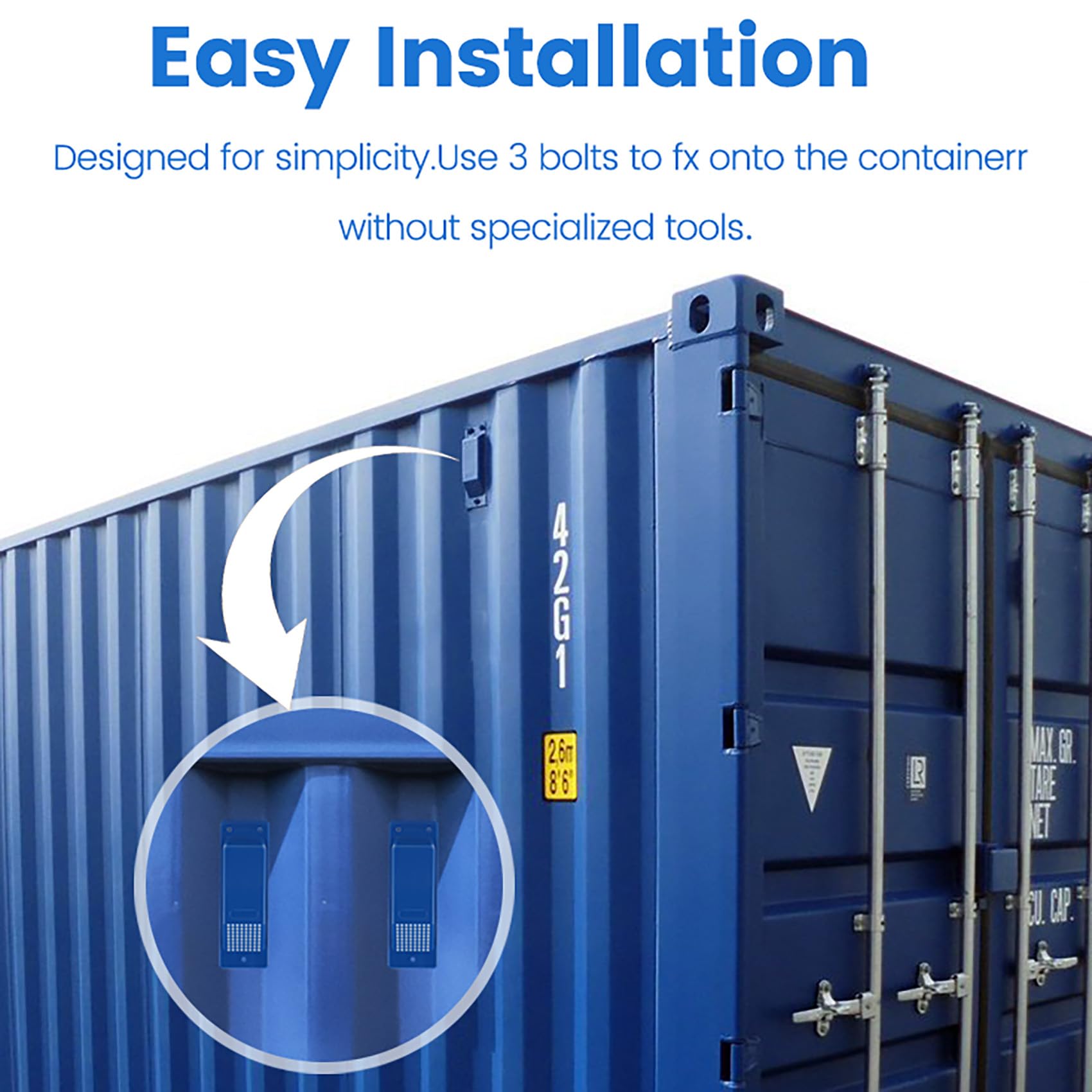 Geroosaty 8PCS Shipping Container Air Vent Kit Heavy Duty Shipping Container Accessories Flow Ventilation Kit Blue - Image 4