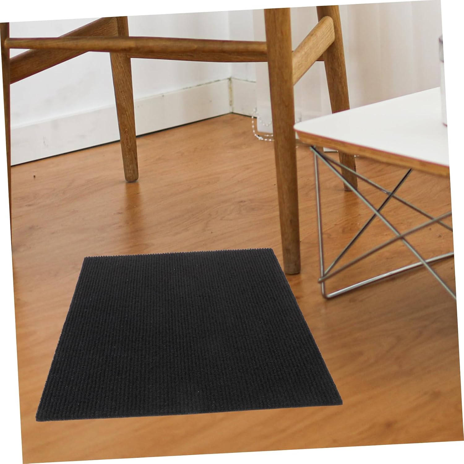 Ciieeo 10pcs Self-Adhesive Anti-Slip Carpet Tiles Sturdy and Wear-Resistant Floor Stickers for Bedroom and Living Room Decor Easy to Install Peel and Stick Flooring