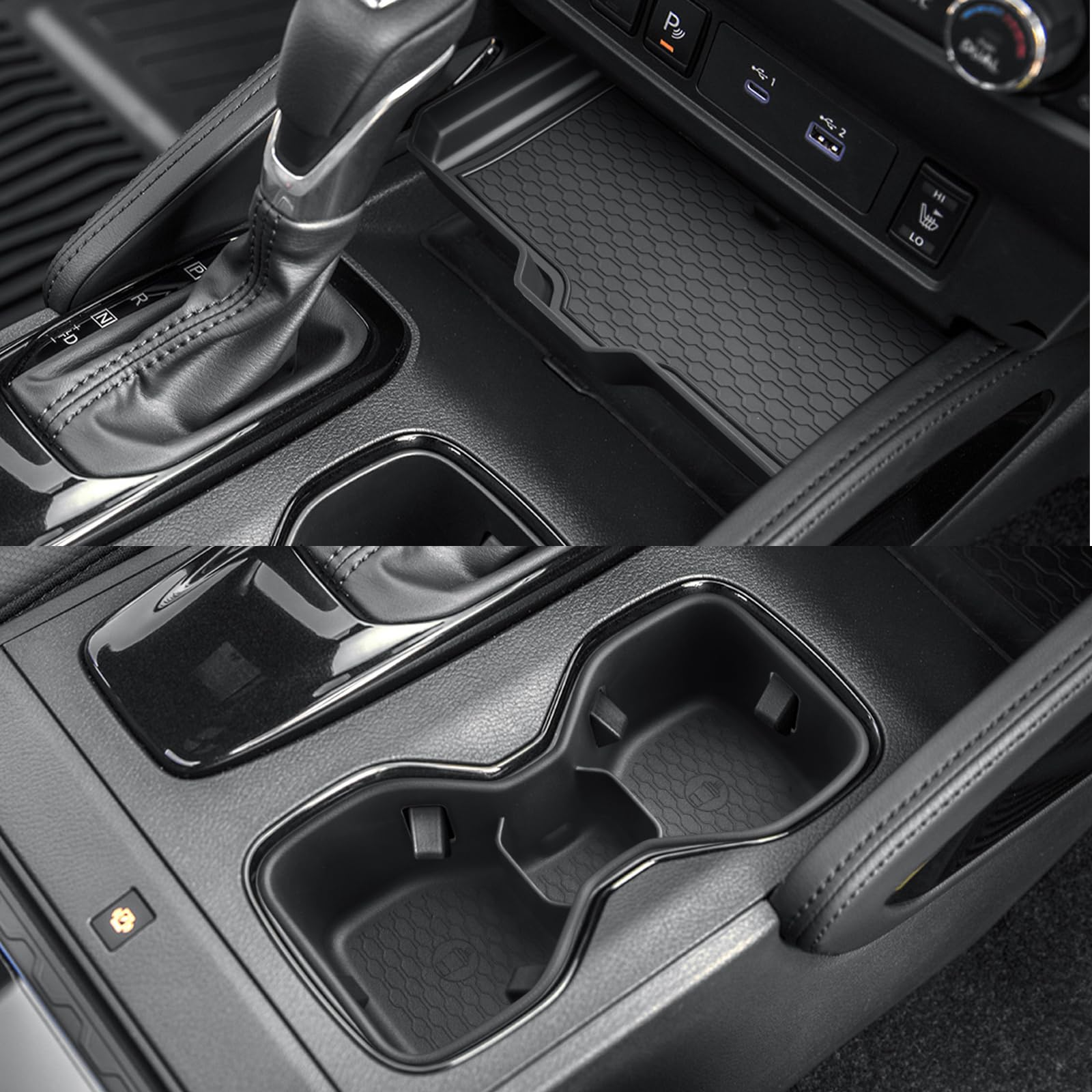 CDEFG 2Pcs for 2025 Nissan Frontier Center Console Organizer for 2022-2025 Nissan Frontier Accessories Middle Console Storage Box Cup Holder