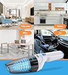 Handheld Vacuum Cleaner, 9500PA Car Vacuum Cordless Portable with Powerful Suction, Lightweight Car Vacuums with Large-Capacity Battery, Hand held Vacuum Cordless for Car/Home/Pet