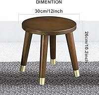 Vista 2 de Taburete de madera redondo taburete de 10 pulgadas para plantas con patas desmontables