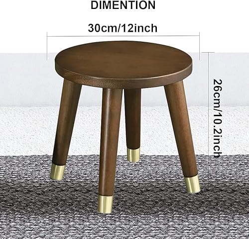 Miniatura 2 de Taburete de madera redondo taburete de 10 pulgadas para plantas con patas desmontables