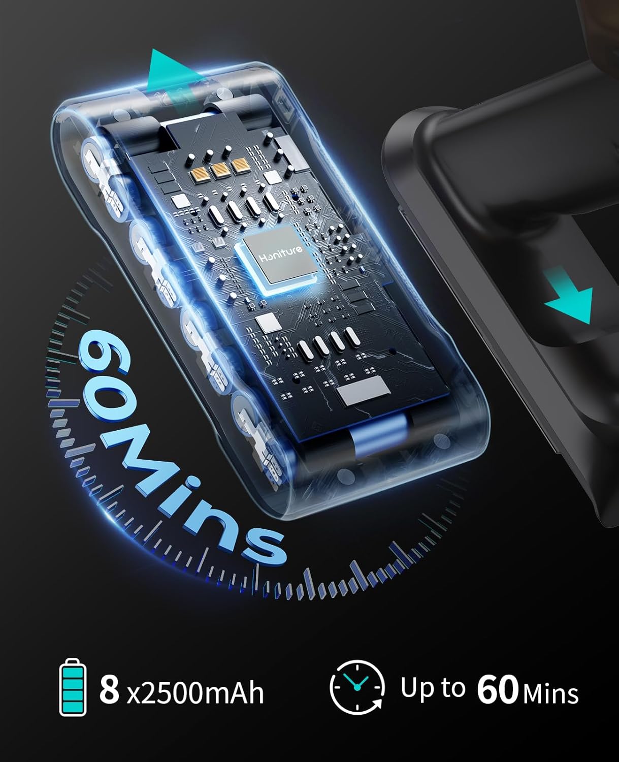 Comparison of suction power levels (Eco, Standard, Boost) for the HONITURE X7 on different surfaces.