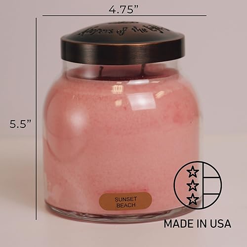 Miniatura 5 de A Cheerful Giver - Sunset Beach - Tarro de vela perfumado con tapa para papá de 34 onzas - Keepers of the Light - 155 horas de tiempo de combustión,