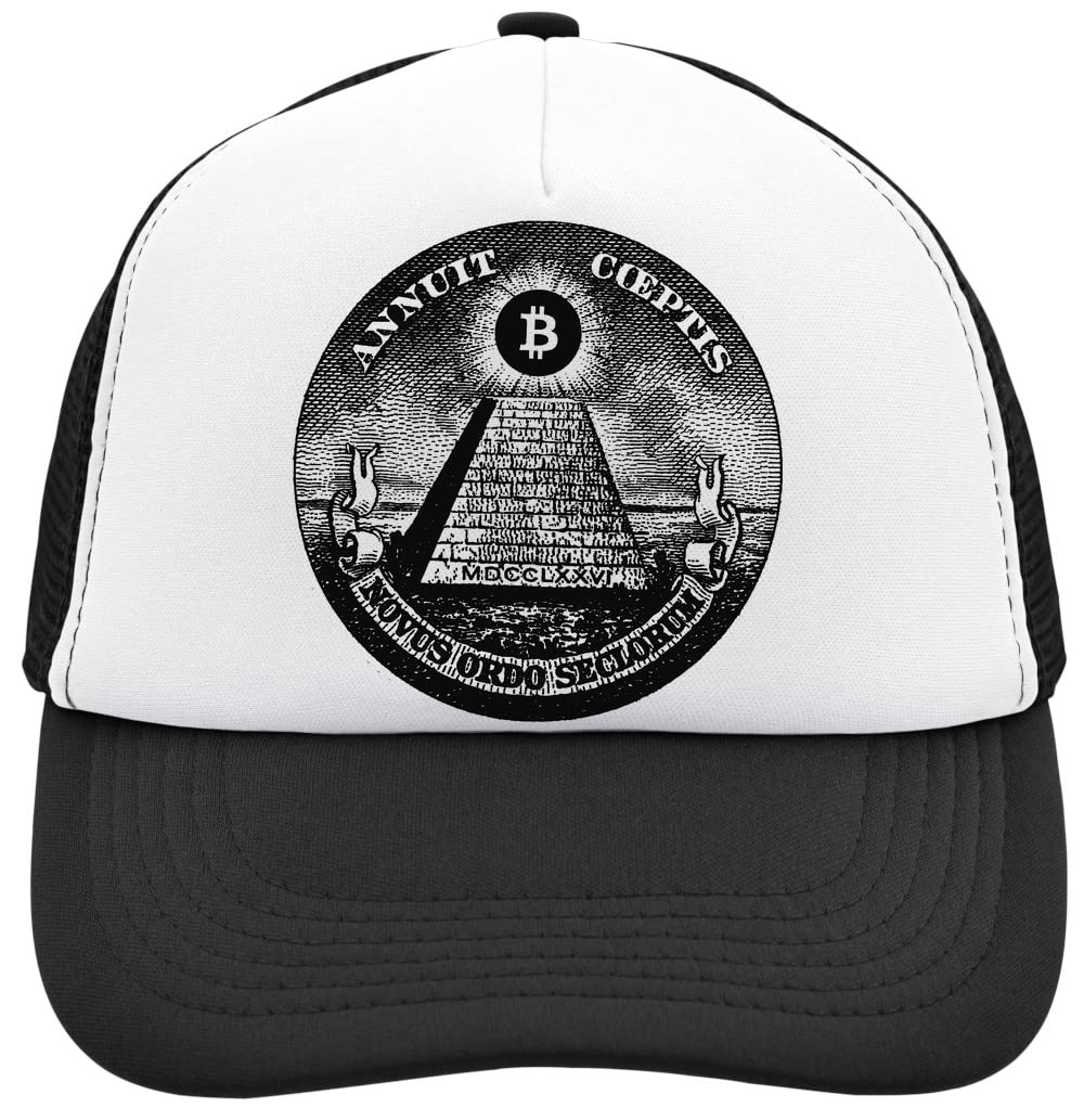 Bitcoin Illuminati Pyramid Mesh Back Trucker Cap Adjustable Snapback Hat |  Desertcart Seychelles