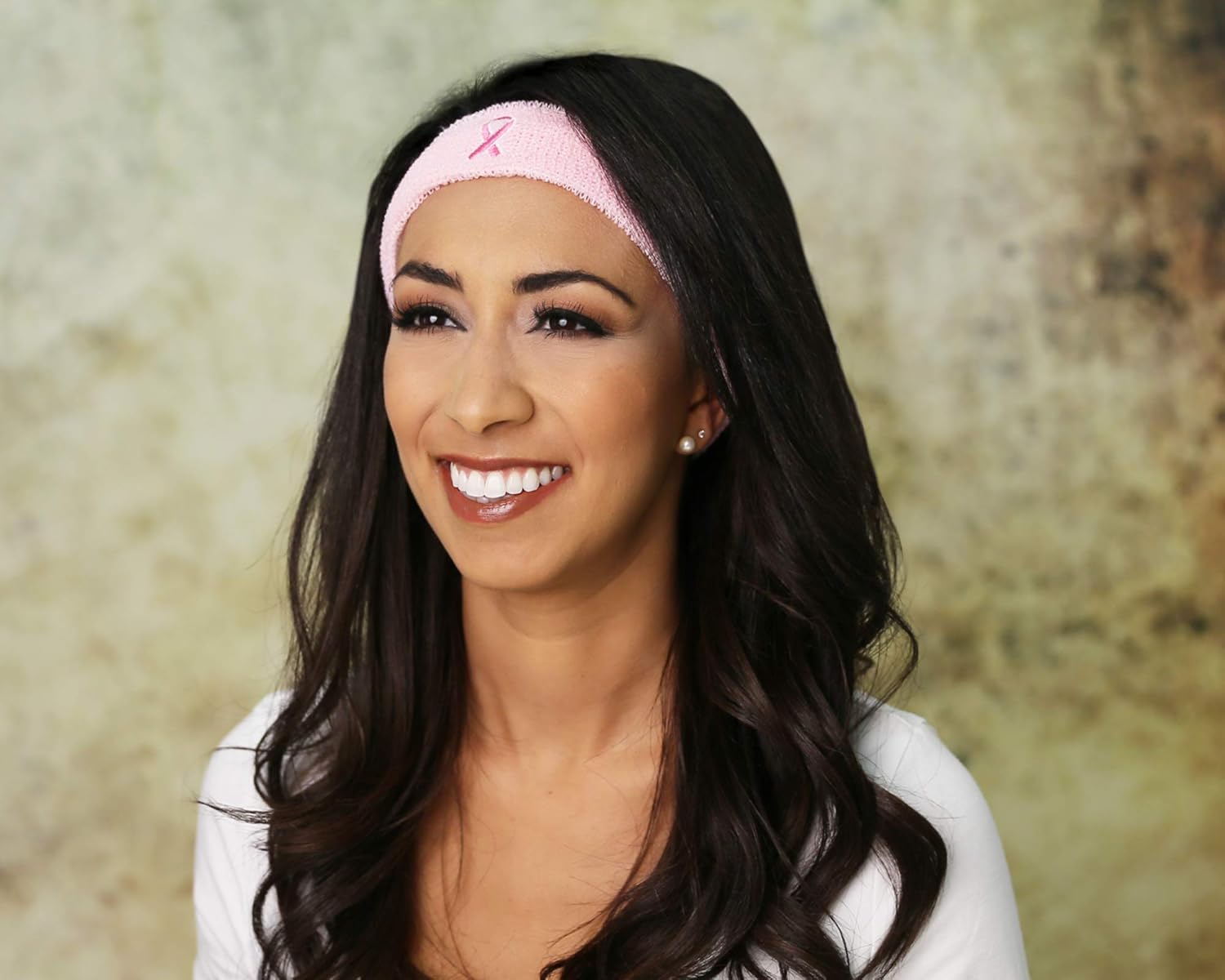 Breast Cancer Awareness Sport Headband, Armband and Wristband for Breast Cancer Awareness- Perfect for Sports Teams, High School, College, Pee Wee and Cheerleading