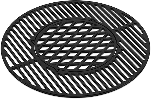 Skyflame Charkettle - Rejilla de hierro fundido 2 en 1 de repuesto para parrilla, sistema de barbacoa gourmet, compatible con parrillas Weber de