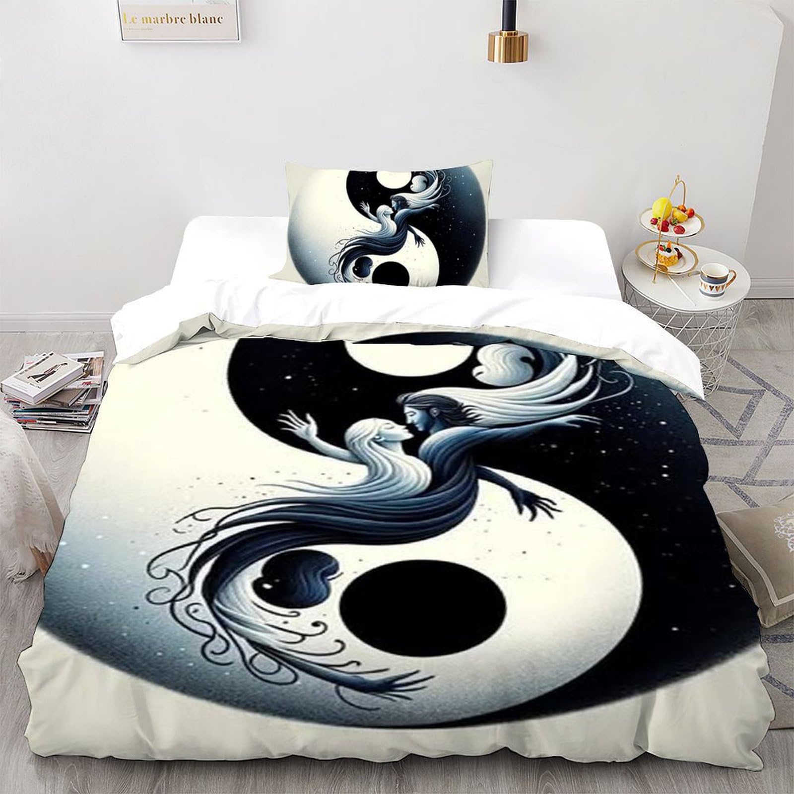 Housse de couette single oiseaux microfibre anti-plis lit enfant
