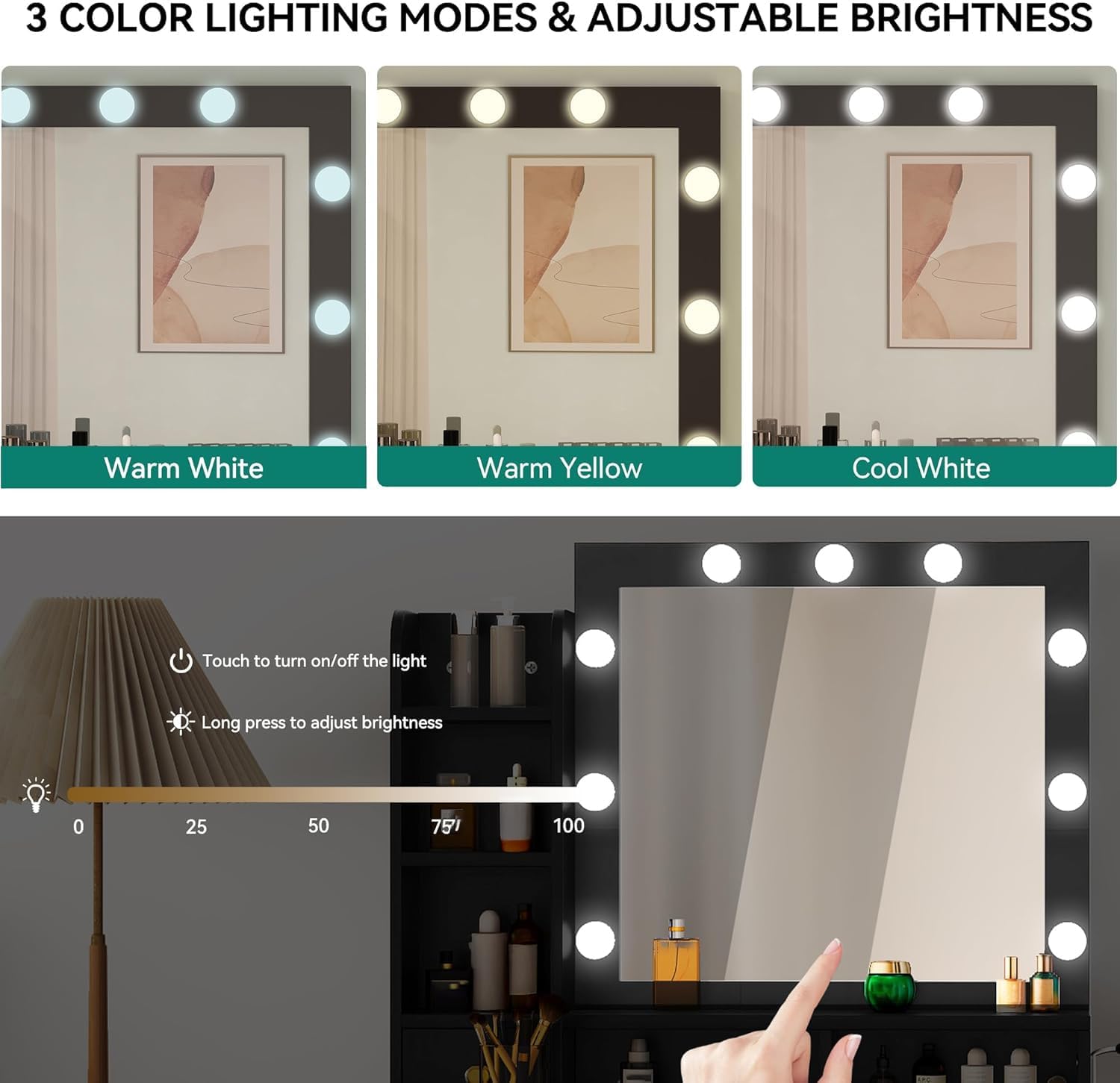 YITAHOME Vanity Mirror Lighting Modes