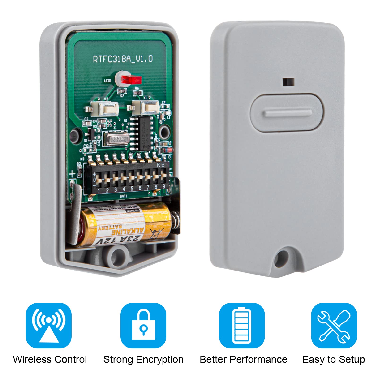 Gto Remote Snapklik.com : RB741 Door Opener Remote For GTO Mighty Mule Gate Opener ...