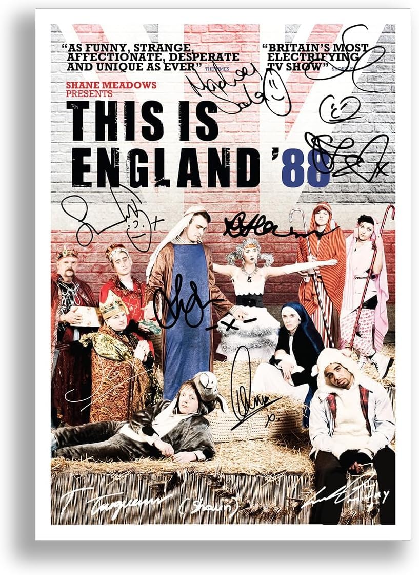 Mounted Gifts Trading A4 Poster Only This Is England 88 Cast Signed Autograph A4 Poster Photo Print Photograph Artwork Picture Tv Show Boxset Gift Shane Meadows (A4 Poster Only)