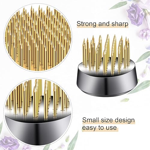 Miniatura 2 de 12 piezas de soporte de rana floral redondo floral arreglo floral fijo alfiler de flores herramienta soporte de alfiler de arreglo floral soporte de