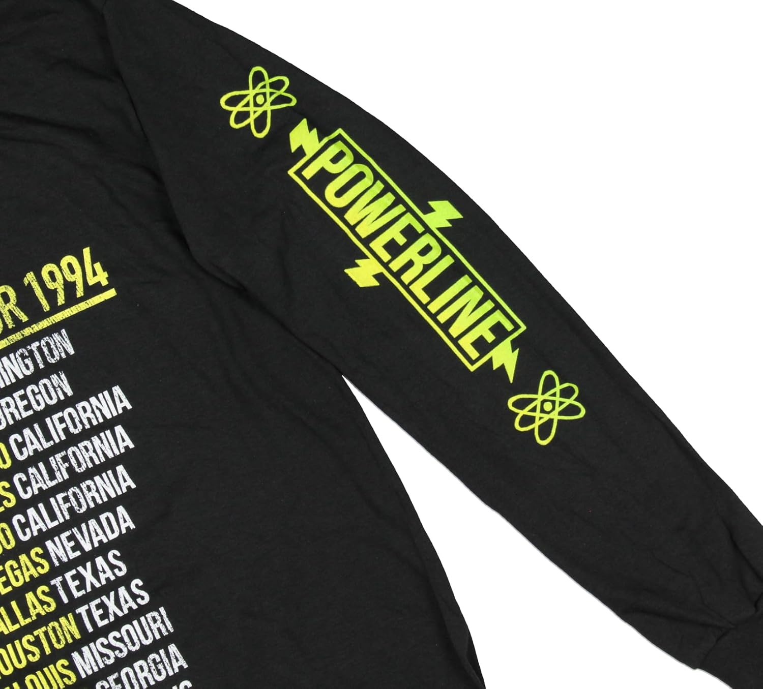 Disney Powerline Stand Out Concert Goofy Tour Long Sleeve Mens T-Shirt