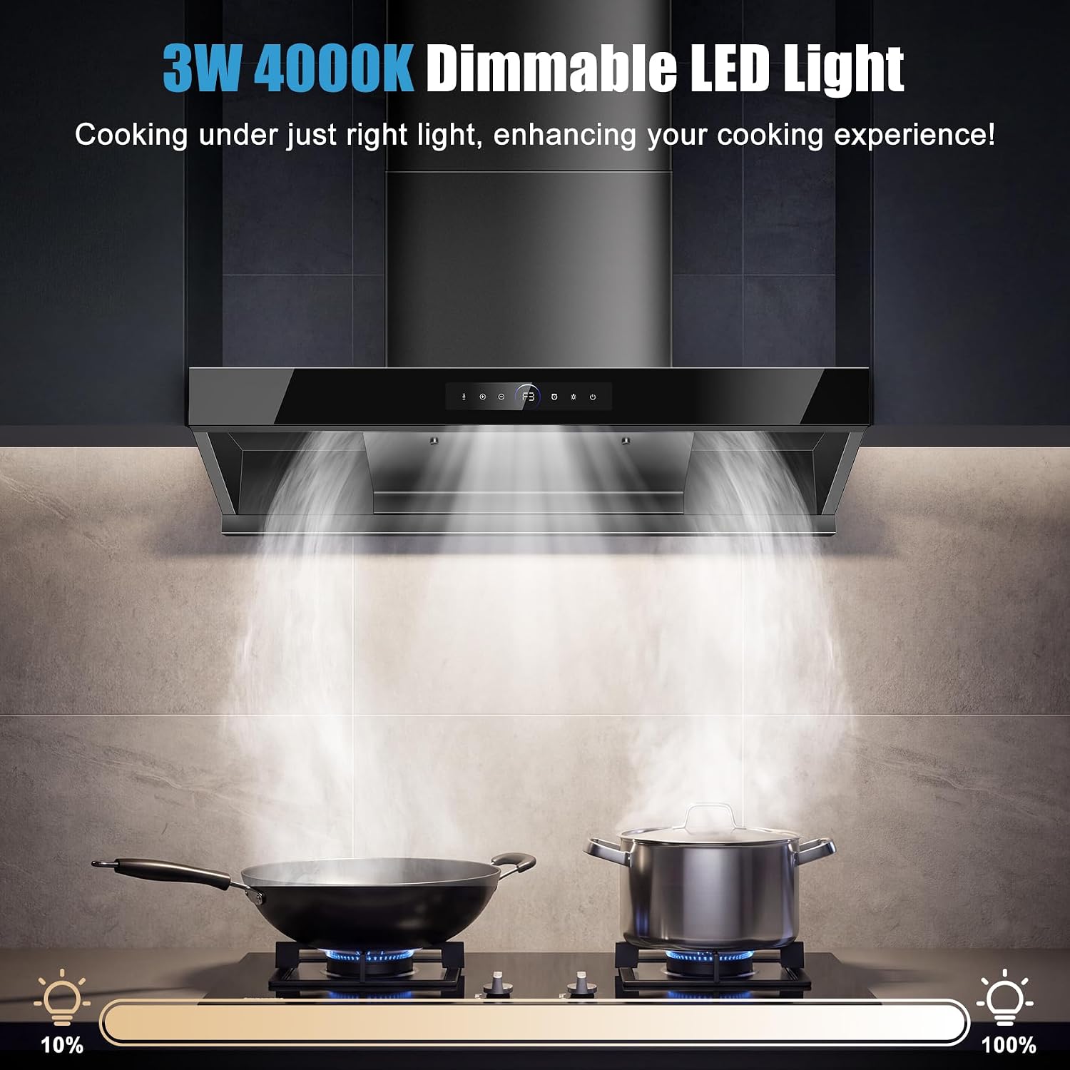 30 inch Wall Mount/Under Cabinet Range Hood, 1400 CFM Stainless Steel Hood thumbnail