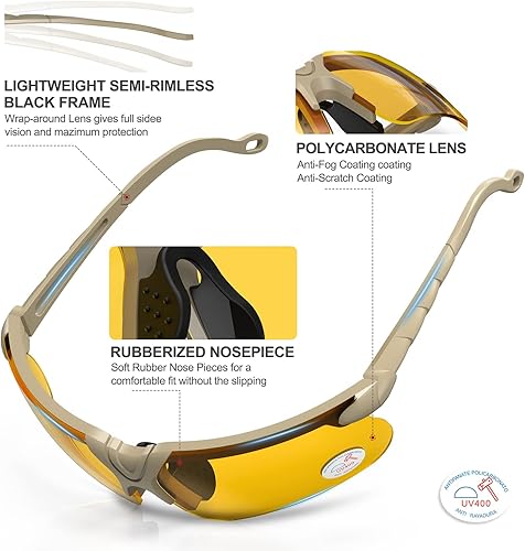 Miniatura 2 de xaegistac Anteojos de disparo con estuche antivaho para caza de hombres y mujeres