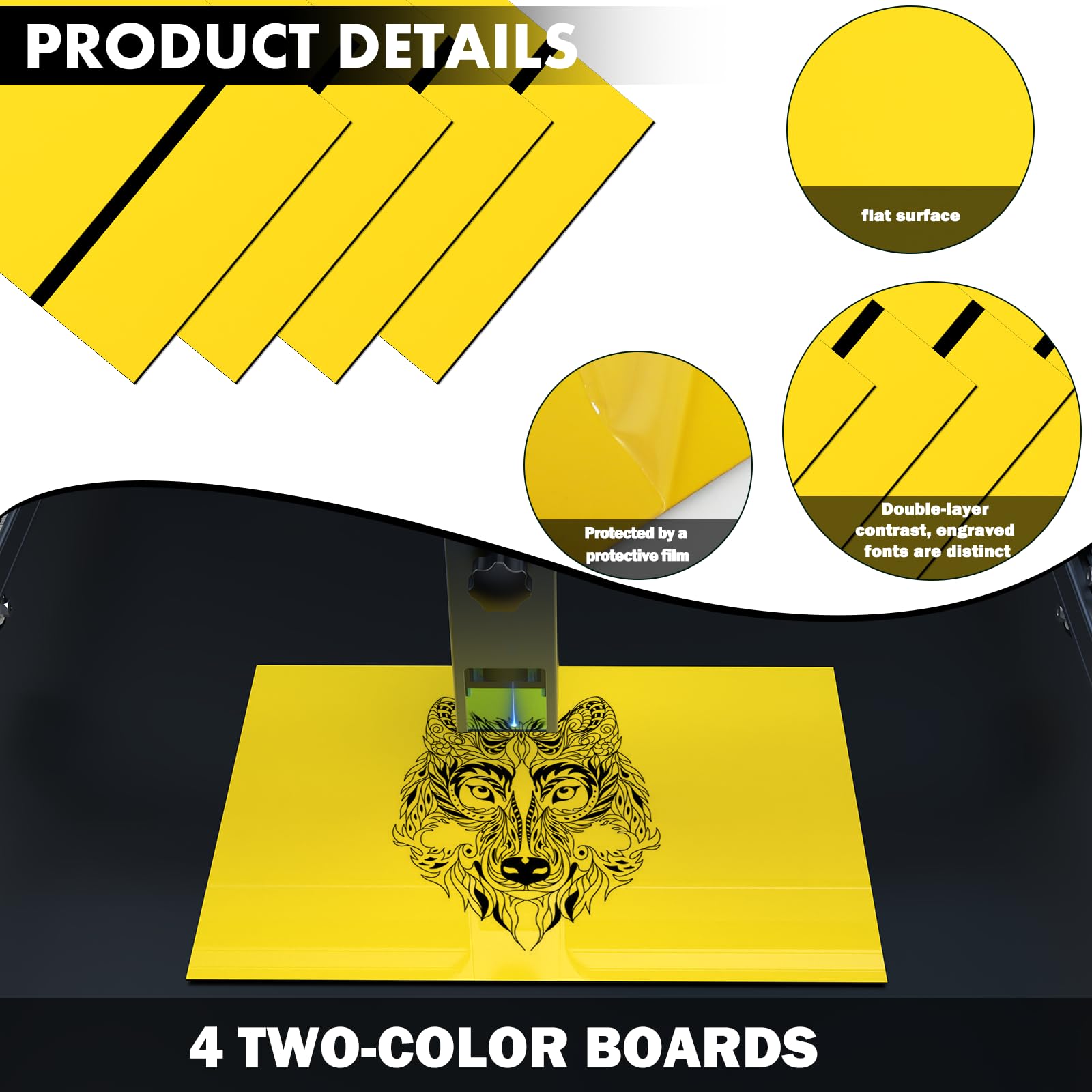 Pannelli Acrilici Per Incisione - 4 Pezzi 30x20cm Spessore 2mm | Per Cartelli Fai-da-te, Decorazioni E Laser - Foto 6