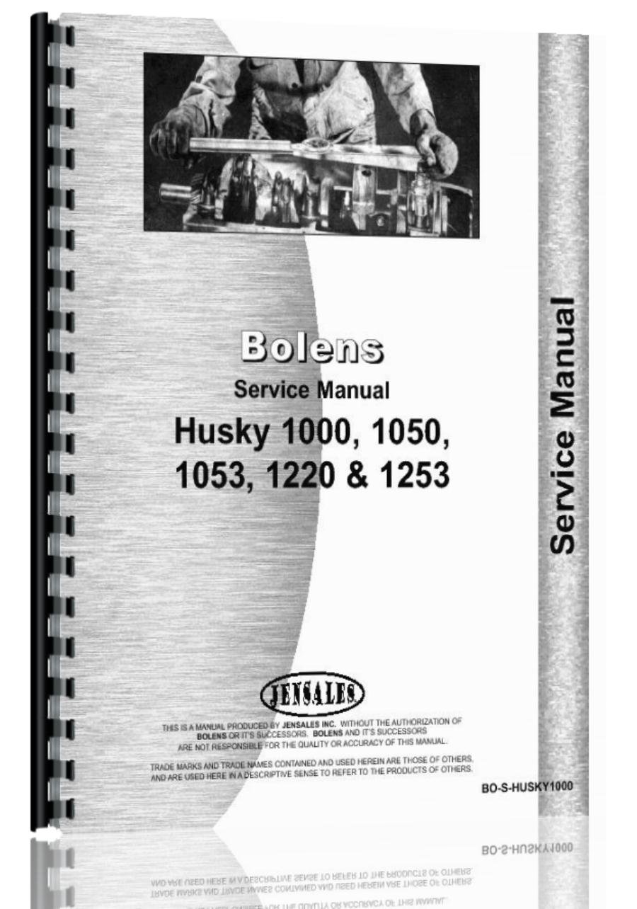 Bolens HUSKY 1050 Service Manual