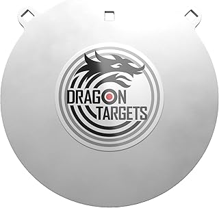 Dragon Targets AR500 Steel Targets for Shooting 1/2 Inch Thick Laser Cut, Painted AR500 Gong Targets for Shooting, Steel Targets Made in USA (12 in)
