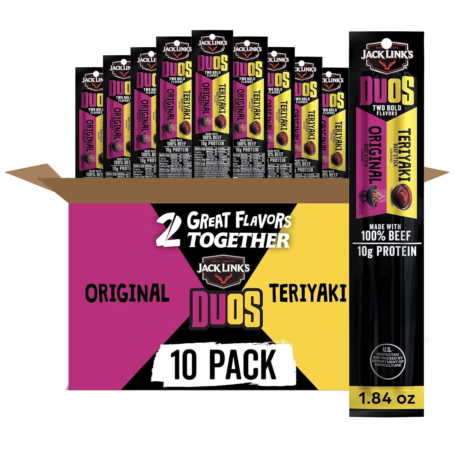 Amazon.com: Jack Link's DUOs Original and Teriyaki Beef Jerky