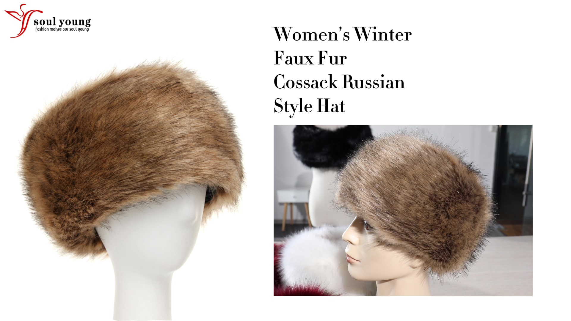 Soul young fur hat white‎ Oversized Faux Fur Cowboy Hat in White – Kim Shui Studio main image 2
