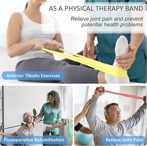 Miniatura 4 de Bandas de resistencia para entrenamiento, bandas de terapia física, bandas elásticas y de ejercicio para estiramiento, adecuadas para