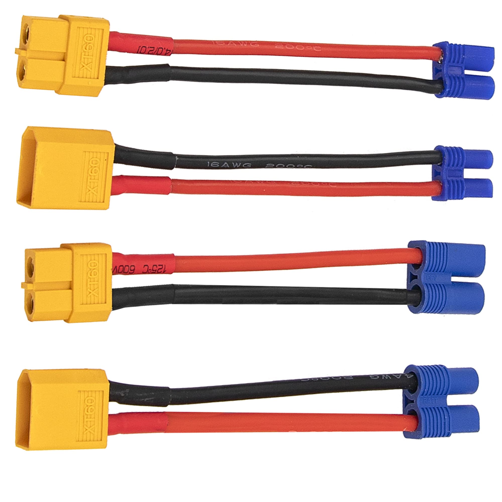 Adaptador EC3 a XT60 con cable flexible para evitar la pérdida de energía en drones FPV 8