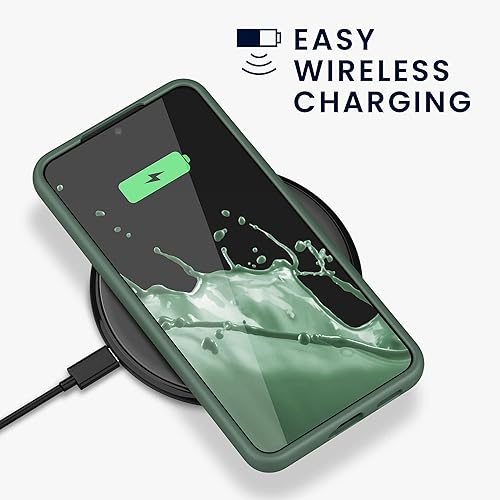 Miniatura 5 de kwmobile Funda de TPU de goma para Samsung Galaxy S22 Plus - Verde Bosque