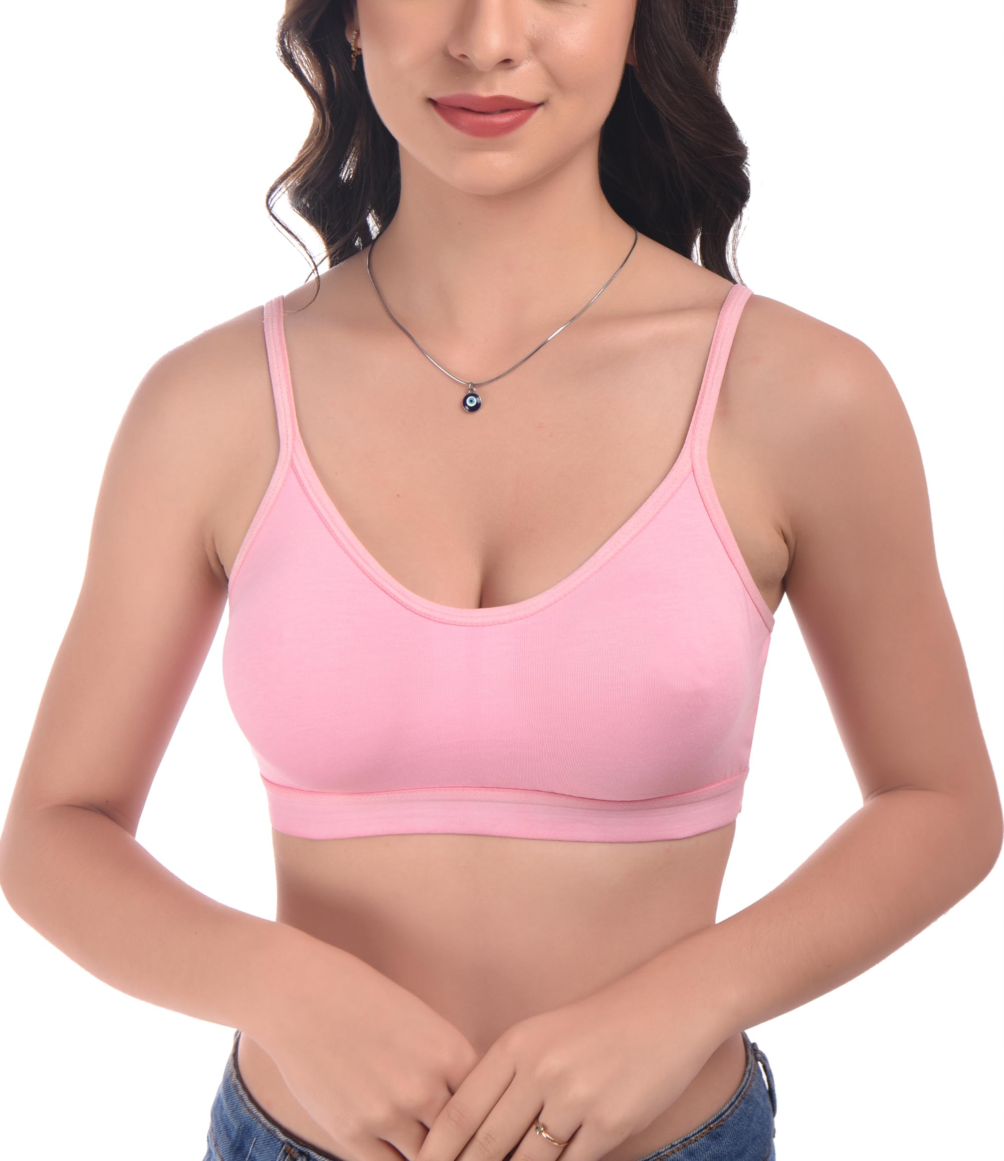 Women's Full Coverage Cotton Hosiery Solid Sports Bra (Redme-col)-image-30